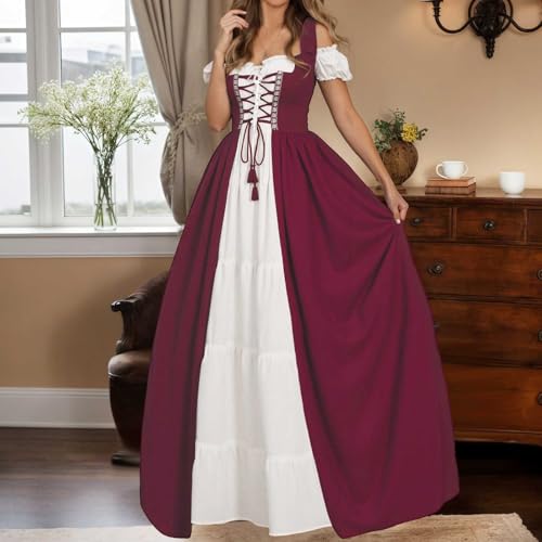Vestido largo de renacimiento ajustable que estiliza la figura 2