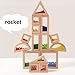 Rainbow Sensory Toys Blocks,15 Pcs Large Wooden Building Blocks for Toddlers Baby Kids,Colorful Geometric Stacking Toys, Preschool Educational Toy Set