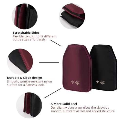 Velfli Wine Cooler Sleeve, Multicolor (Classic Black & Rich Burgundy) by Velfli - Used condition - Image 4