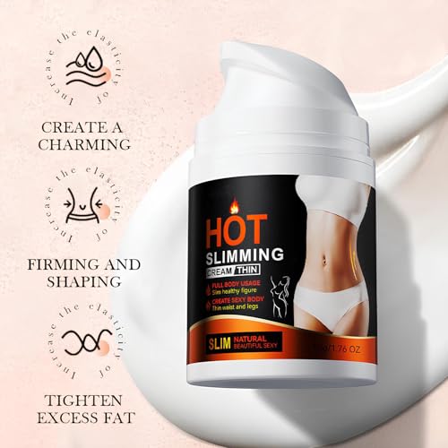 Anti-Cellulite Creme zur Fettverbrennung – Straffende & Formende Körpercreme für Bauch, Taille & Po – Massagecreme gegen Cellulite – Schlankheitscreme – 50g