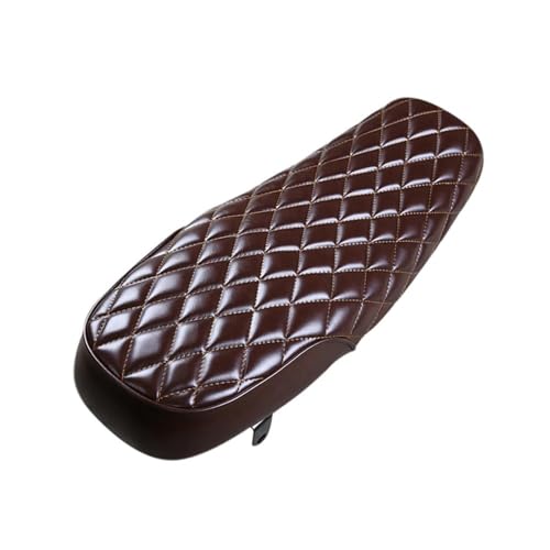 Asiento vintage de moto plano de 63cm en cuero PU para restaurar sillines desgastados