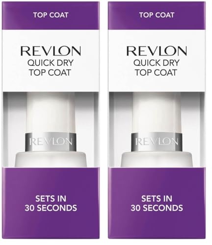 Revlon Quick Dry Überlack, Splitterfeste und langhaftende Formel, Hochglanz-Finish, 14,7 ml. (Packung mit 2)