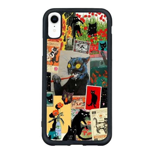 qizjio Cat Phone Case Shockproof Protective Collage Cases for iPhone XR