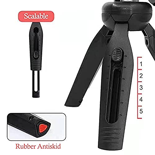 Image of Niloni Portable & Flexible Mini Tripod with Mobile Holder & 360 Degree Ball Head for Smart Phones, Compact Cameras, Gopro, iPhones, Content Creation, Shooting Reels