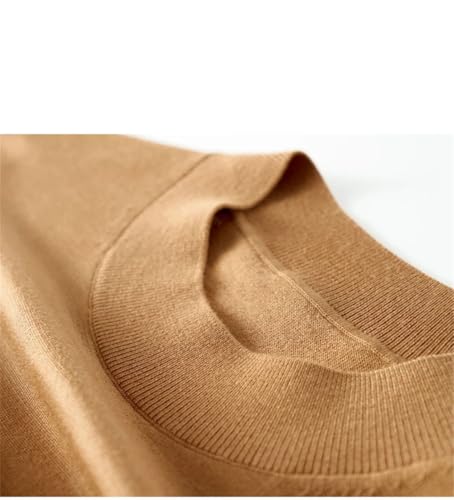 Men's Long Sleeve Sweater Thin Half High Collar Knitted Casual Pullover Sweater3