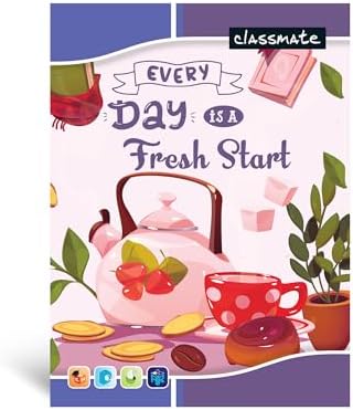 Classmate Notebook | 72 Pages | Unruled | 24.0cm x 18.0cm | Pack of 4 | Unruled Notebook for School Students
