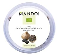 Mandoi Bio Schwarzer Knoblauch – 100% Natürlich, einzelne Zehen fermentiert & geschält – Aromatisch & Vielseitig – 100g