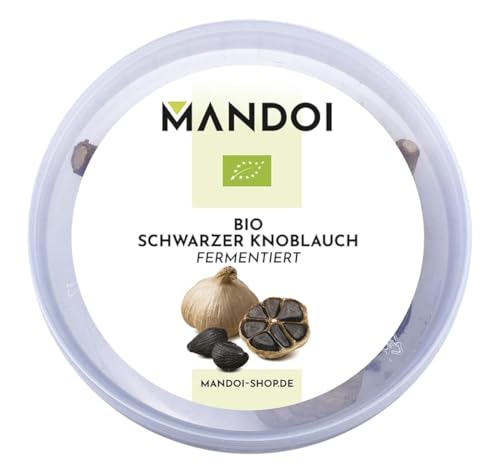 Mandoi Bio Schwarzer Knoblauch – 100% Natürlich, einzelne Zehen fermentiert & geschält – Aromatisch & Vielseitig – 100g