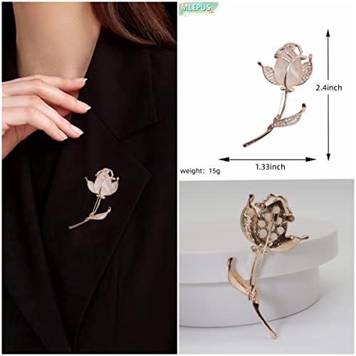 Image of Lavender flower brooch crystal rhinestone tulip brooch elegant accessories jewelry women brooches and pins fashion jewelry wedding flowers lapel pin