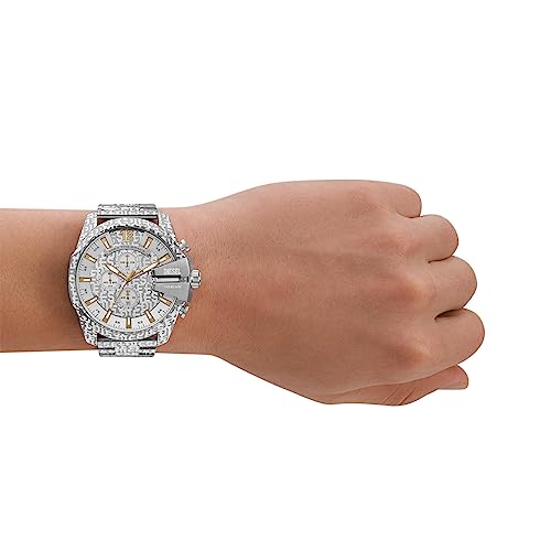 Diesel Mega Chief Stainless Steel Men's Watch with Analog or Digital Movement4