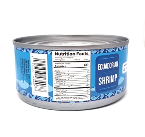 Coccha Premium Select Large Shrimp In Water, 4Oz (3 Cans) Ecuadorian Shrimp #TOP4