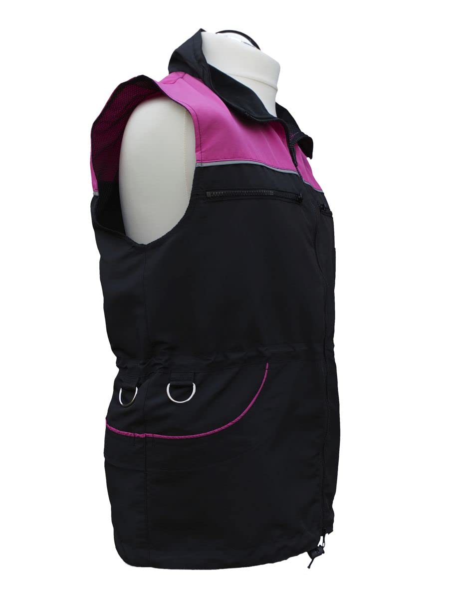 Berra Hundesportweste Hundeführerweste Trainingsweste Dummyweste PINK/SCHWARZ (XL)