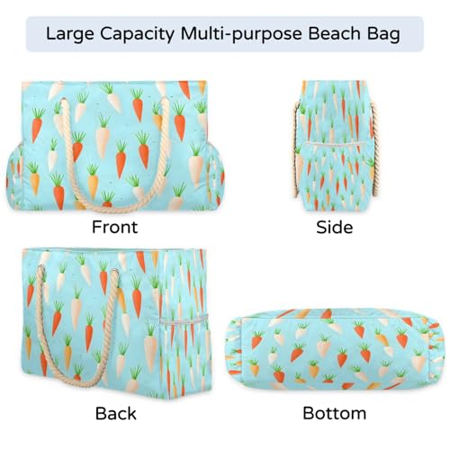 Large Beach Bags for Women and Men, Waterproof Tote with Zipper, Reusable Grocery Shopping Shoulder Bag4
