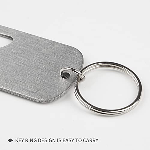Zoocm Stainless Steel Flat Beer Bottle Opener Keychain, Sturdy And Durable 2 Pcs To Send To Friends, Light And Easy To Carry, Suitable For All Beer Bottle Caps (Small) Silvery White #TOP1