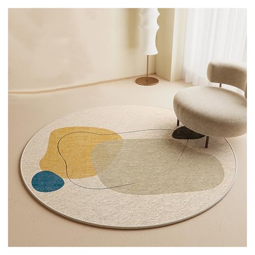 Tapis sol rond antidérapant lavable en machine 80x80cm intérieur - 2