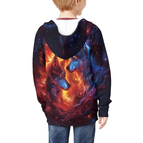 Zip Up Hoodie for Boys Girls Fall Outfits with Pocket Long Sleeve Hooded Sweatshirt4