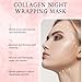 LOYOTICE Collagen Overnight Wrapping Peel Off Facial Mask Pack,Hydrates and Tightens Skin,Reduces Sagging,Elasticity & Hydration Care with Brush 2.54 fl.oz