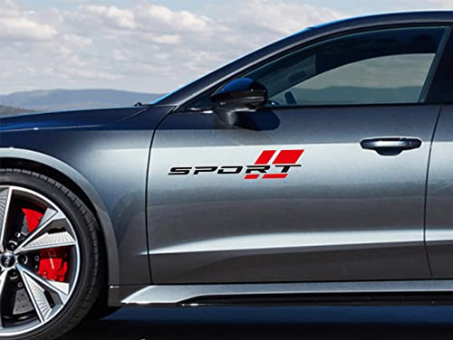 Congcong Sports Decal Advanced Automotive Vinyl Decal (2 Pieces)  (Black Red) #TOP2