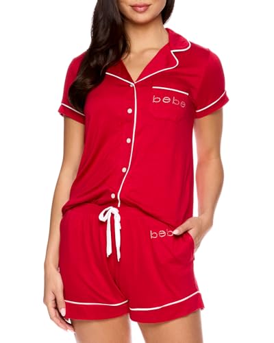 Opiniones de Camisas de pijama para Bebé más recomendados. 42 Bebe - Conjunto de pijama para mujer, camisa con botones y pantalones cortos, Cabernet, L, ASLS2800-9ZL