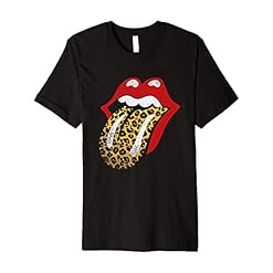 ADOVZ Rolling Stones Coton Unisexe T-Shirt lèvres Rouges léopard Langue Premium T-Shirt, 3XL - Les Beatles, Paul McCartney, John Lennon, RIngo Starr, George Harrison