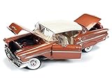 1958 Chevrolet Bel Air Impala Sierra Gold Metallic w/Cream Top Limited Edition to 1,002 pcs Worldwide 1/18 Diecast Model Car by Autoworld AMM1164