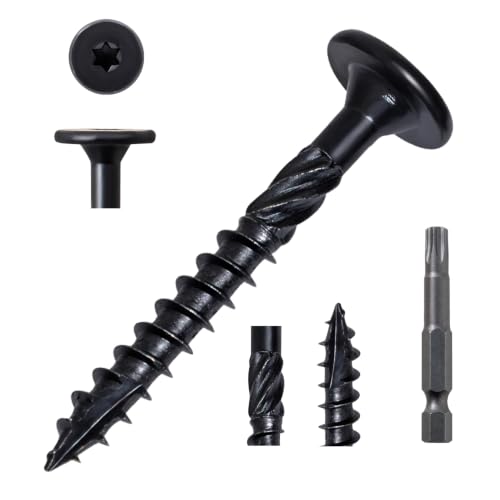 LIONMAX Structural Wood Lag Screws #14 x 2 Inch, 50PCS, Black