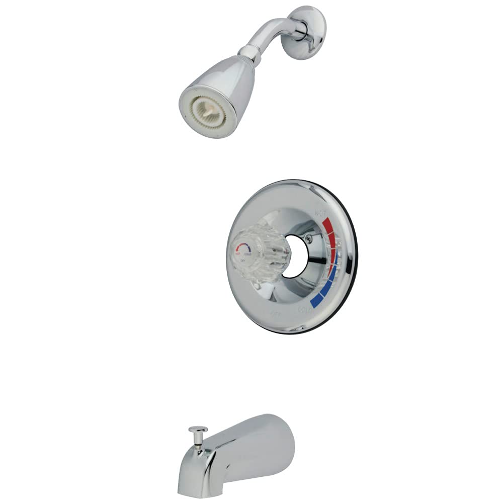 Garniture de douche Columbia KB681T Kingston Brass chrome 7 pouces pour salle de bain