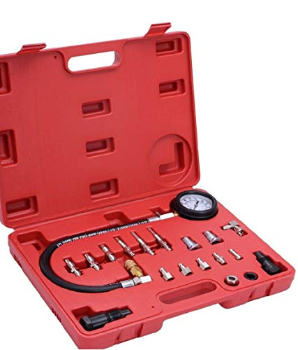19PC Diesel Cylinder Compression Pressure Meter Engine Testing Gauge Test Kit,Jikkolumlukka