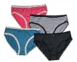Karen Neuberger Microfiber Brief With Lace 4 Pk Bright, Medium