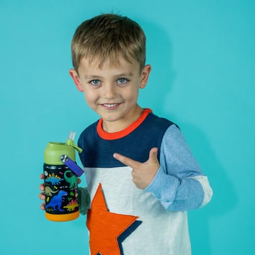 Botella de acero dinosaurio Floss and Rock cantimplora 14.1 oz 5