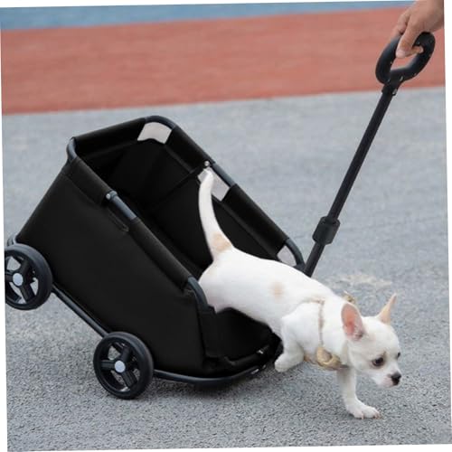 Poussette pour petit chien pliable avec panier et laisse de sécurité
