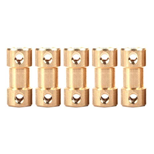 TEYWET Coupler 5Pcs/Set Shaft Couplers for Motor Copper Shaft Coupling Coupler Connector Sleeve Transfer Joint Metal (Inner Diameter : 2.0 to 3.0mm)