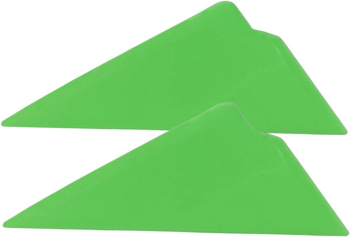 2PCS Triangle Contour Squeegee Car Window Tint Tools- Flexible Multi-Edge Corner Squeegee Vinyl Wrap Tool- Card Scraper Window Tint Squeegees for Car Wrap Film Installation Application (Green)