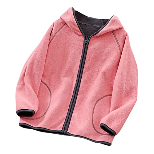 sfdgfhyf Toddler Boys Girls Long Sleeve Autumn Winter Solid Zippered Hoodie Coat Jacket Thicken Warm Outwear