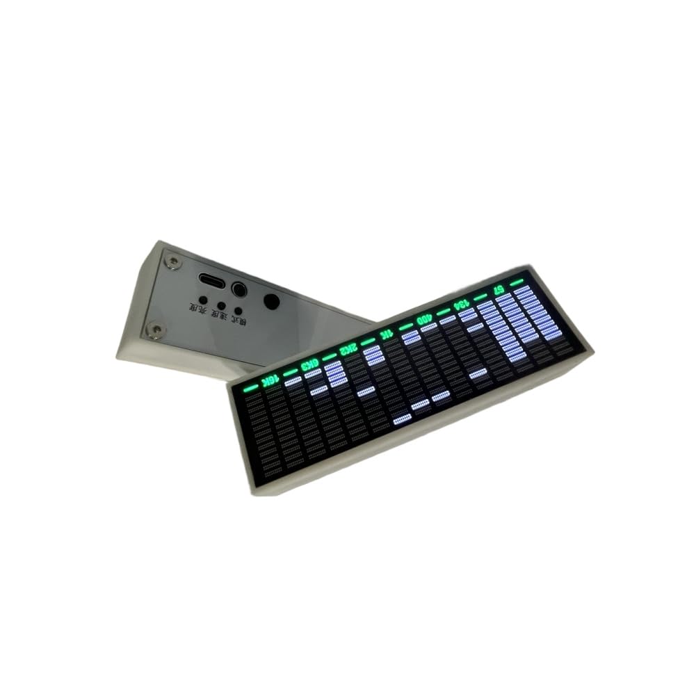 Wyświetlacz LED z muzyką, aktywowane dźwiękiem, światło rytmiczne z USB, wizualizacja audio w czasie rzeczywistym, do samochodu, deski rozdzielczej i pulpitu, czarny, 11,4 cm