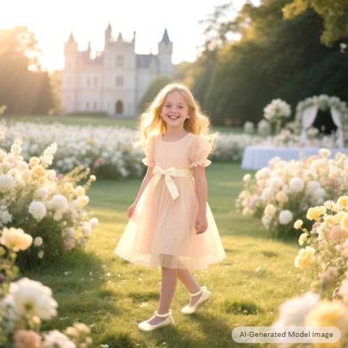 Image of Felix & Flora Girls Toddler Little Ballet Shoes - Flower Girls Mary Jane Flats Dress Shoes Party Wedding