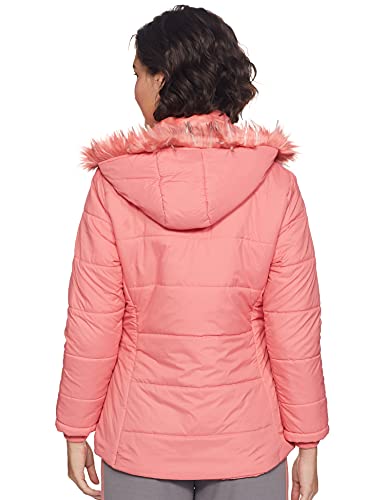 Image of Qube By Fort Collins Women's Medium-Length Bomber Jacket with Detachable Hood - Stylish Winterwear for All-Day Comfort