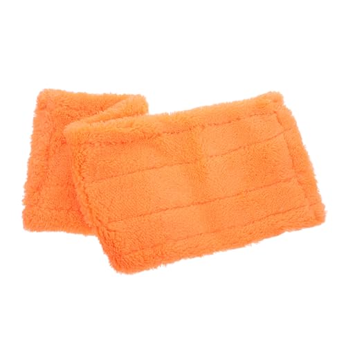 BAZEITFLOW Recambio para Mopa de Microfibra de Coral Naranja Almohadilla Lavable para Limpieza de Repuesto de Paño Fregona para Uso Doméstico y Profesional
