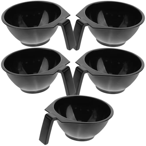 UKCOCO 5 piezas Bol para Teñir Cabello de Plástico Duradero de Unidades Cuenco para Mezcla de Tinte DIY Herramientas para Peluquería Profesional y Uso Personal Fácil de Limpiar y Aplicar