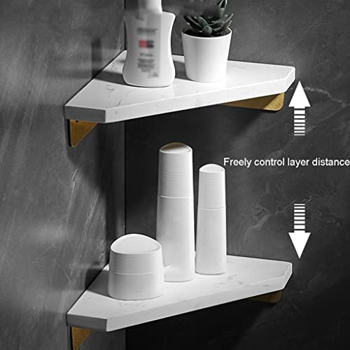 Estante de baño de mármol de lujo para pared elegante 3