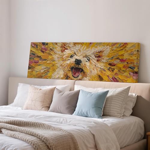 Impression colorée d'animaux de compagnie tableau abstrait 50x150