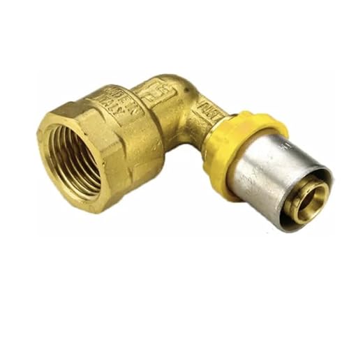 Gomito 90 gradi femmina a pressare per tubo Gas 16x1/2 pollice
