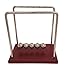 Classic Newton's Cradle Extra Large 7 1/4 Inch Dark Brown Wooden Base Balance Balls