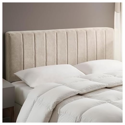 Hearth & Harbor Upholstered Twin Headboard - Easy Assemble Channel Stitched Headboard Twin Size - Wall Mounted Headboards with 3D Soundproof Wall Panels Peel & Stick Floating Headboards, Beige