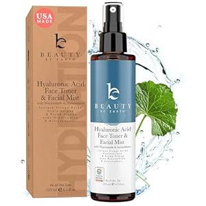 Hyaluronic Acid Toner for Face – USA Made with Natural & Organic Ingredients, Hydrating Toner with Niacinamide, Softens and Smoothes Dry & Sensitive Skin, Fragrance-Free Skin Care Spray