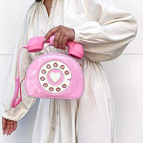 VALICLUD Umhängetasche Telefon Geformte Handtasche Retro Top Griff Tasche Neuheit Geldbörse für Frauen