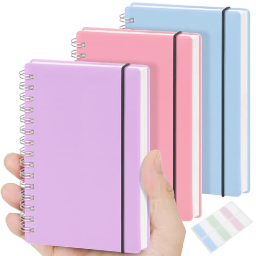 Mini carnets de notes de poche à spirale : Lot de 3 blocs 3.5x5.5 pour capturer vos idées partout
