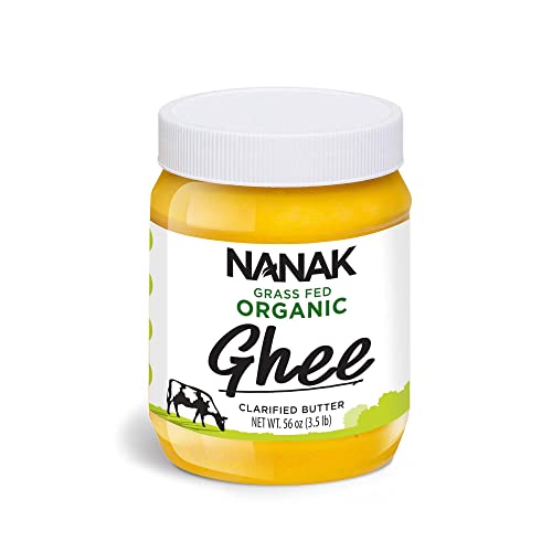 Nanak Organic Grass-fed Ghee, Keto, Clarified Butter, 56 oz., USDA Organic, Non-GMO, Pasture Raised, Lactose - Casein - Gluten FREE