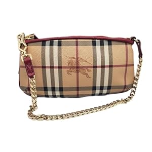 Burberry Haymarket Nova Check Clara Leather Wristlet