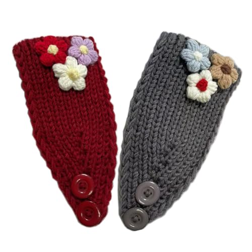 YSJOY 2Pack Elegant Women Crochet Knitted Camellia...